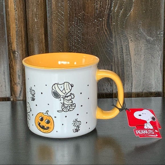 Peanuts Snoopy & Woodstock Halloween Mug - Mummies Jack O’ Lantern - Picture 2 of 11